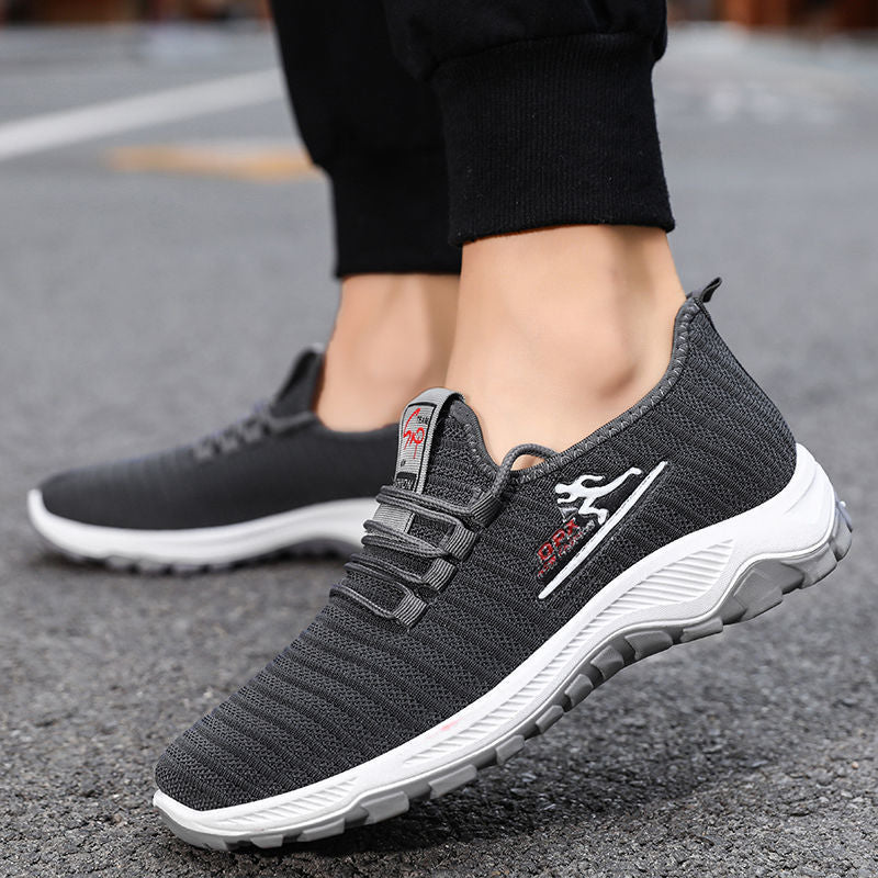 2021 new summer breathable flying weave mesh net red shoes Korean men's sports casual running men's shoes