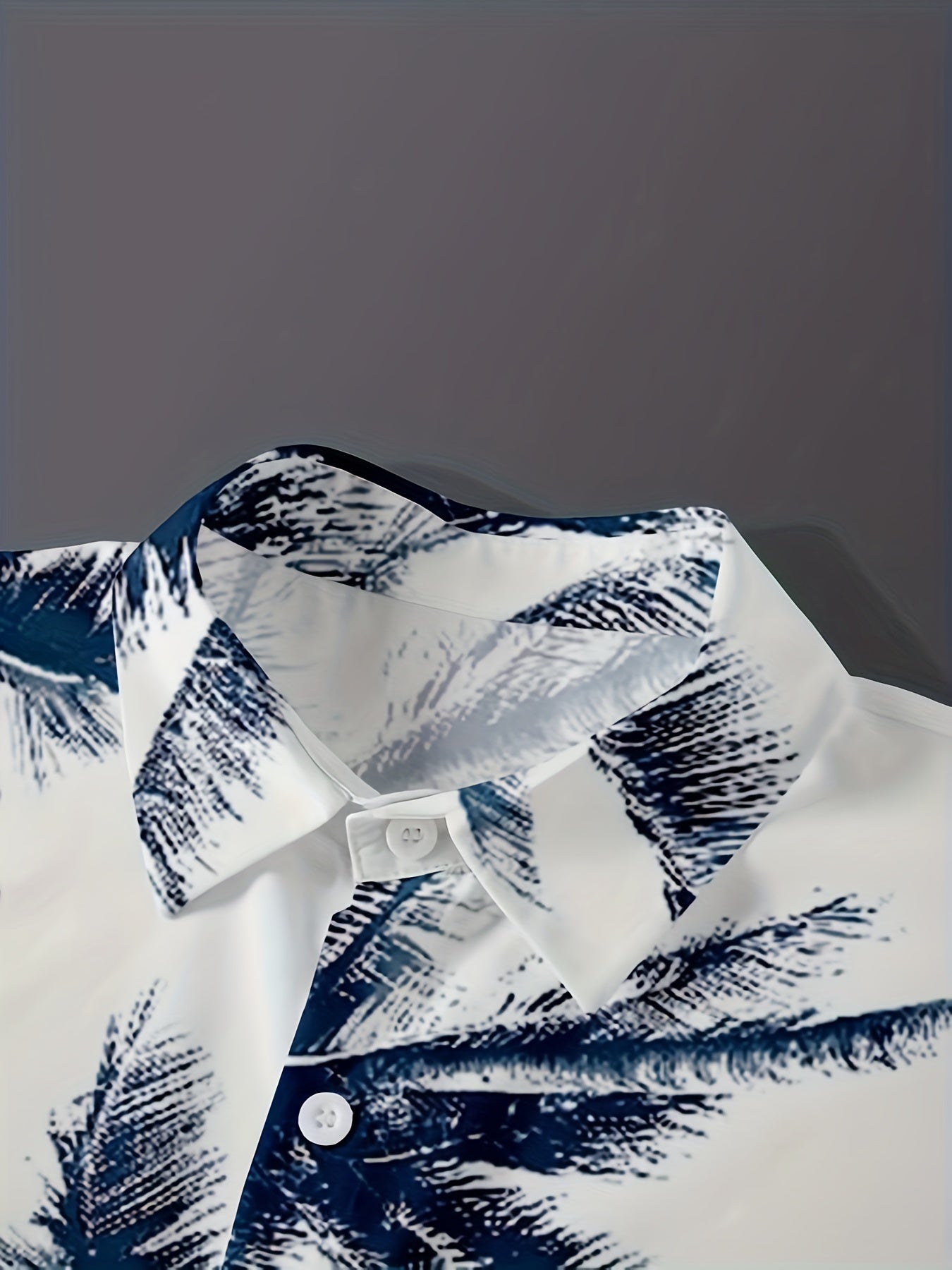 Coconut Trees Pattern Men's Short Sleeve Button Down Shirt For Summer Resort Vacation, Men's Leisurewear