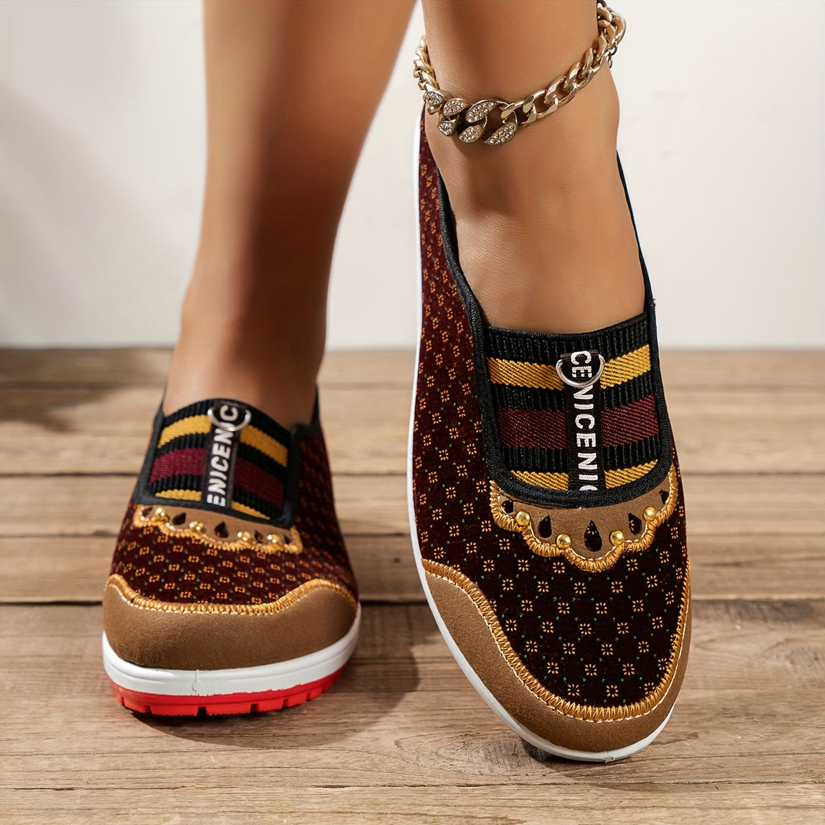 Women's Casual Flat Shoes, Comfortable Low Top Slip On Loafers, Lightweight Soft Sole Flats