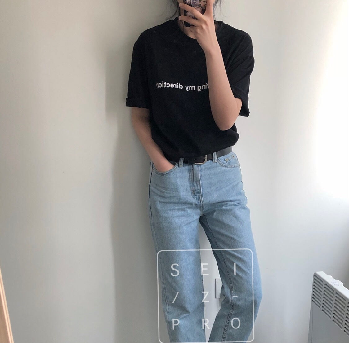 Luve new summer Korean version of Korean alphabet print T-shirt in short-sleeved loose cotton tide