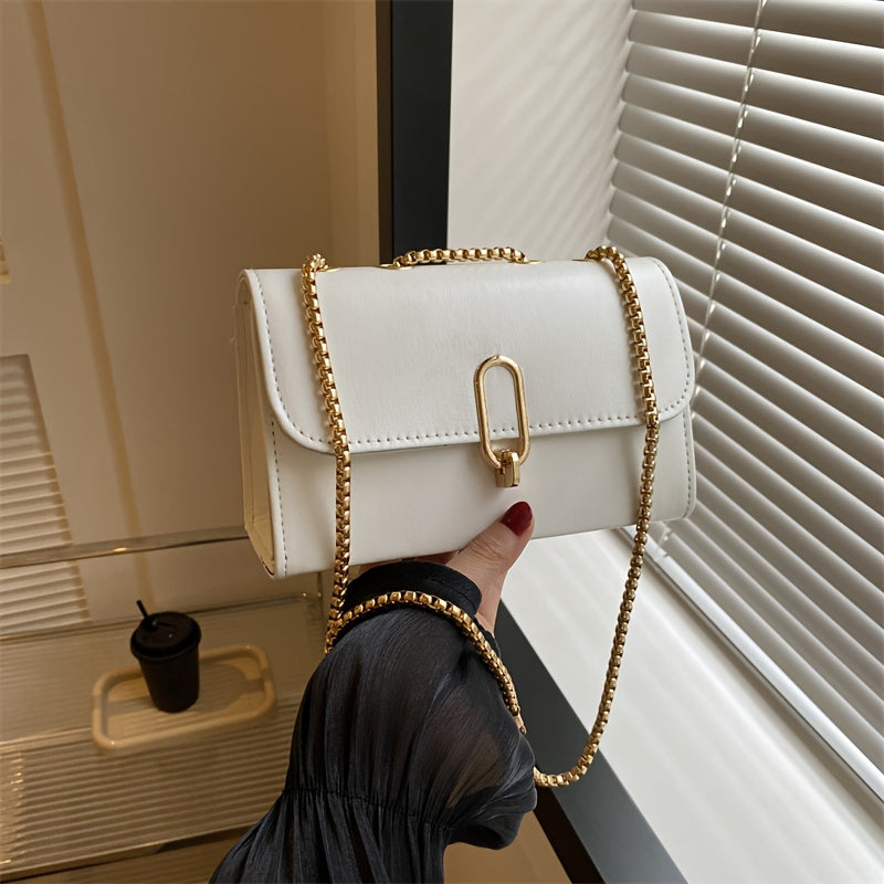 Fashion Vegan Crossbody Bag, Solid Color Shoulder Bag, Women's Casual Handbag & Purse For Commute