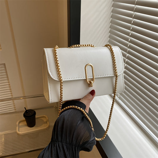 Fashion Vegan Crossbody Bag, Solid Color Shoulder Bag, Women's Casual Handbag & Purse For Commute