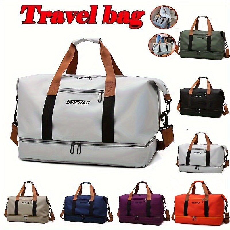 Borsa Da Viaggio A Grande Capacità Con Separazione A Secco E Umido, Borsa Da Bagaglio Casual All'aperto, Borsa A Mano