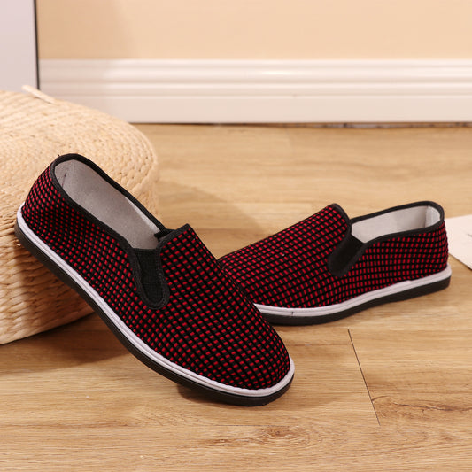 Factory direct old Beijing cloth shoes globiograph female pine clothing shoes red lagge traditional canvas shoes