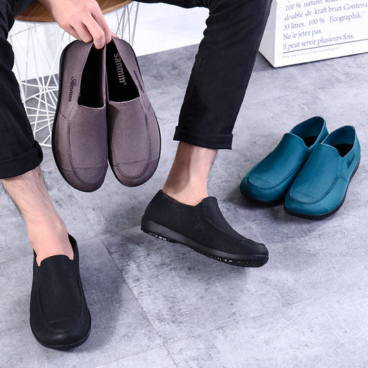 Stylish low-cost rain shoes men's kitchen anti-slip spring and autumn winter short-range rain boots boots rubber shoes fishing car wash water shoes