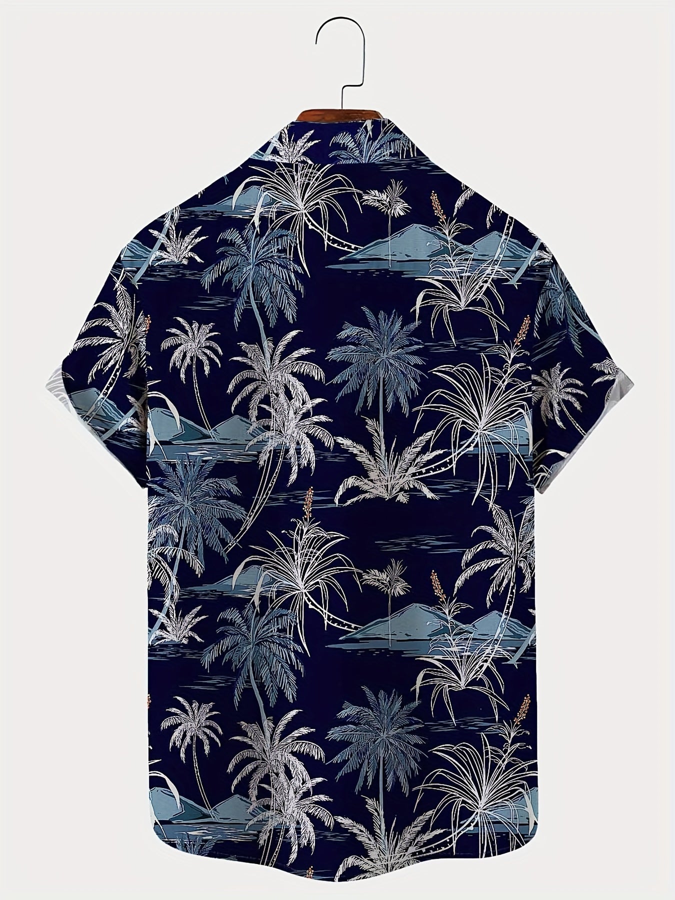 Men's Hawaiian Style Shirt, Tropical Vibes Graphic Print Short Sleeve Shirt For Males, Plus Size