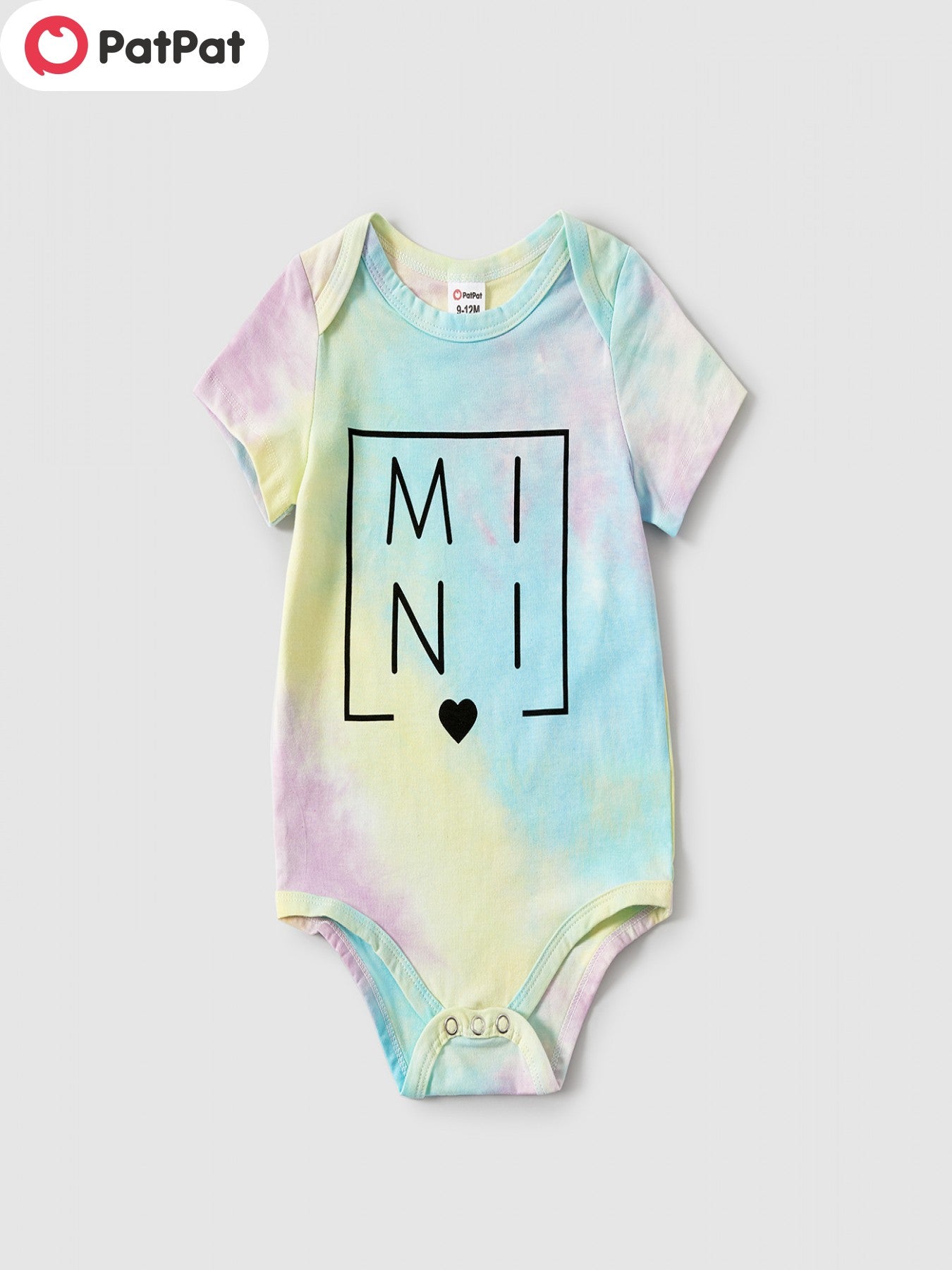 PatPat Mommy And Me Matching Cotton T-shirt, Letter Print Tie Dye Short Sleeve Tee, Adult Kid Clothes For Summer