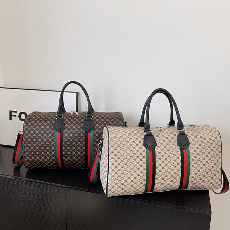 Borsa A Mano Classica A Quadri Per Uomo, Con Ampia Capacità Per Viaggiare, Può Essere Portata A Mano O A Spalla