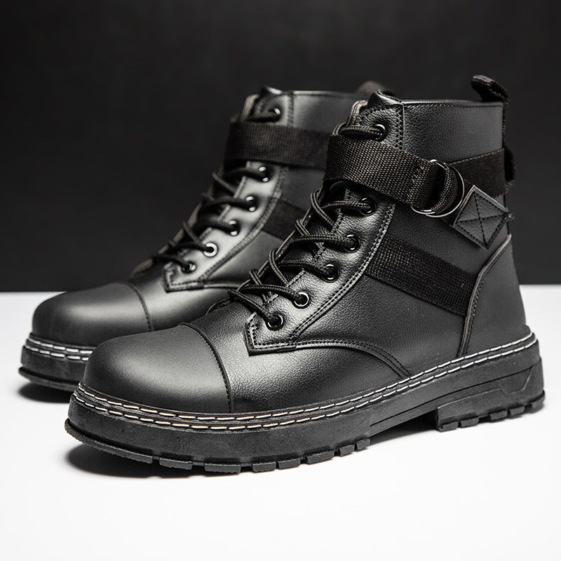 2021 autumn new Martin boots high-top trend boots buckle military boots Yinglan wind black men's boots wholesale