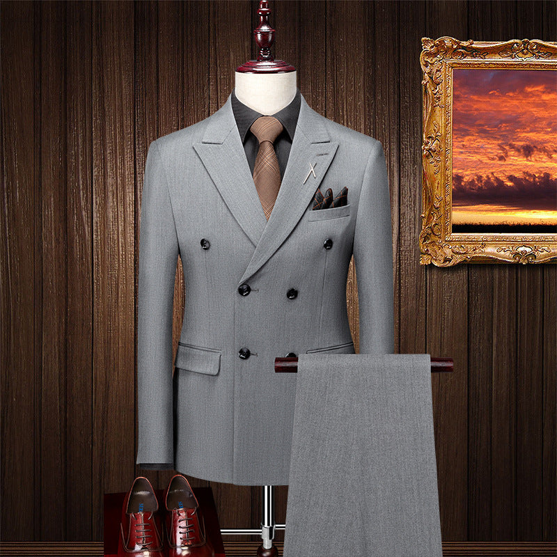 Casual suits set men's three-piece Korean version of casual business dress coat men's youth slim handsome dress