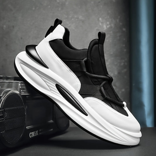 Men's Trendy Colour Block Chunky Shoes, Comfy Non Slip Durable Casual Soft Sole Sneakers For Men's Outdoor Activities