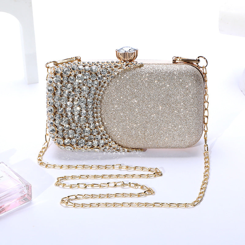 Net red diamond dinner bag female hand take dress bag show shiny ladies banquet cheongsam handbag cosmetic bag