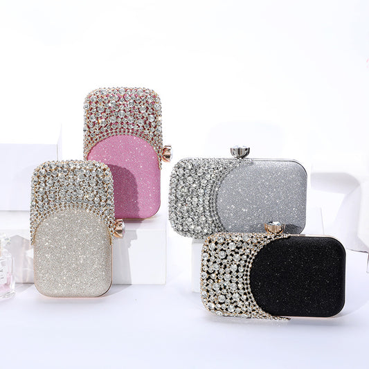 Net red diamond dinner bag female hand take dress bag show shiny ladies banquet cheongsam handbag cosmetic bag