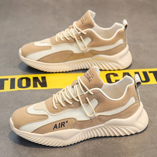 Men's Running Shoes Lace-up Sneakers - Athletic Shoes - Wear-resistant And Breathable