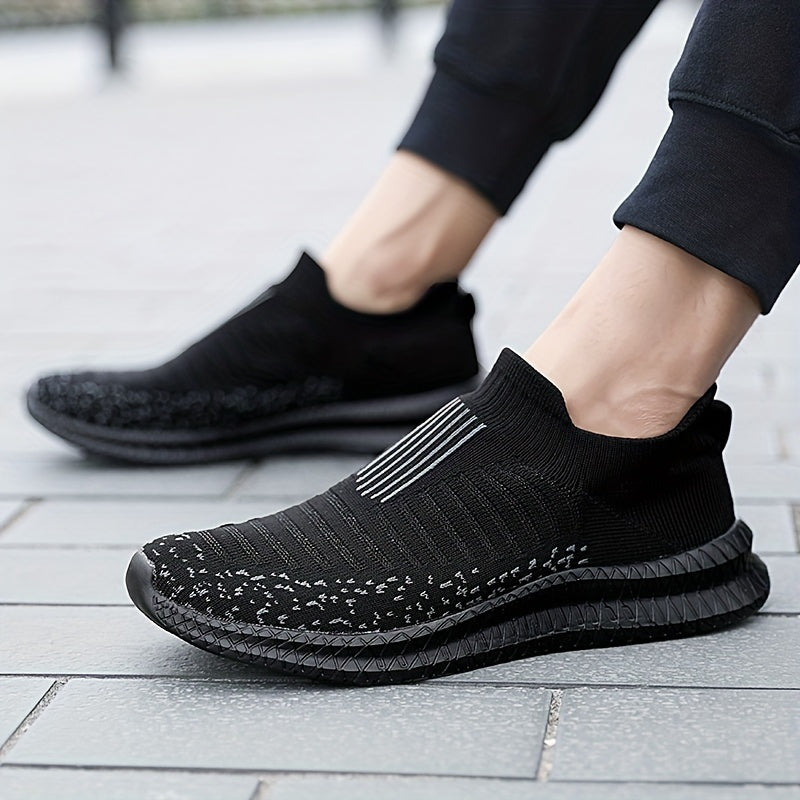 Breathable Slip-on Sock Shoes For Men - Lightweight And Shock Absorbing Sneakers For Outdoor Activities