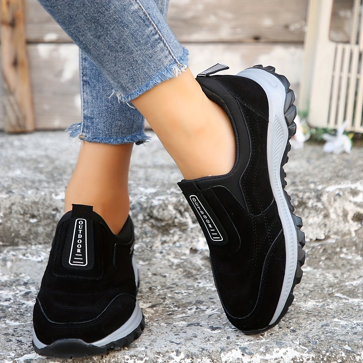 Women's Low Top Sports Shoes, Casual Breathable Slip On Running Sneakers, Comfortable Walking Trainers