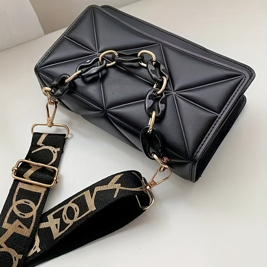 Mini Fashion Embossed Crossbody Bag, Trendy Flap Shoulder Bag, Women's Casual Handbag & Purse
