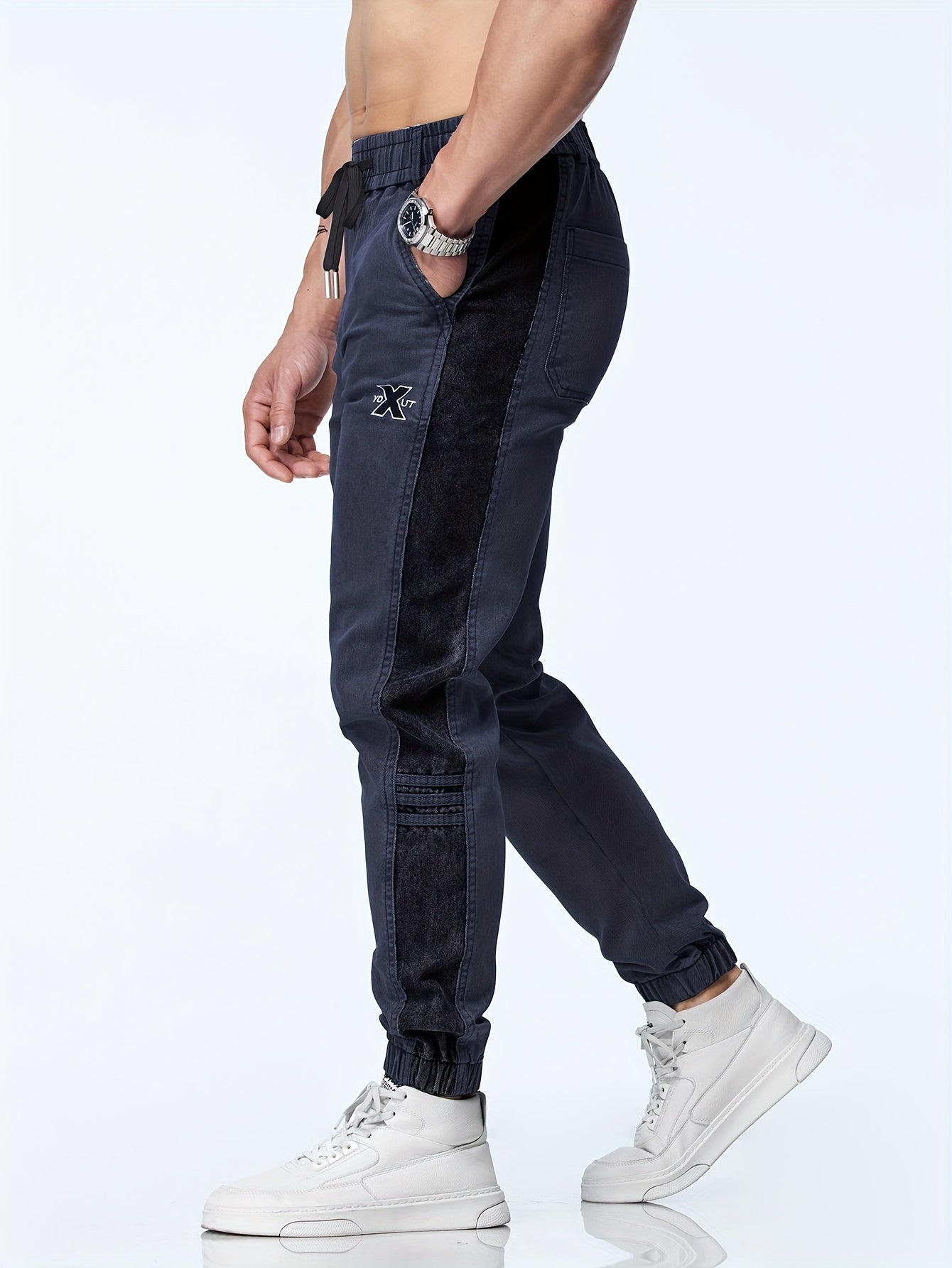 Men's Casual Harem Pants, Chic Street Style Tapered Joggers Sports Pants