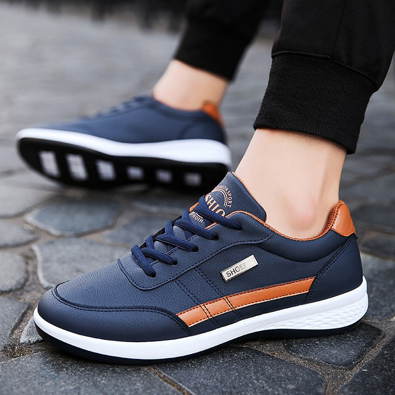 Spring new 2021 men's shoes Korean fashion tide shoes leather men's running casual shoe shoes sports shoes wholesale