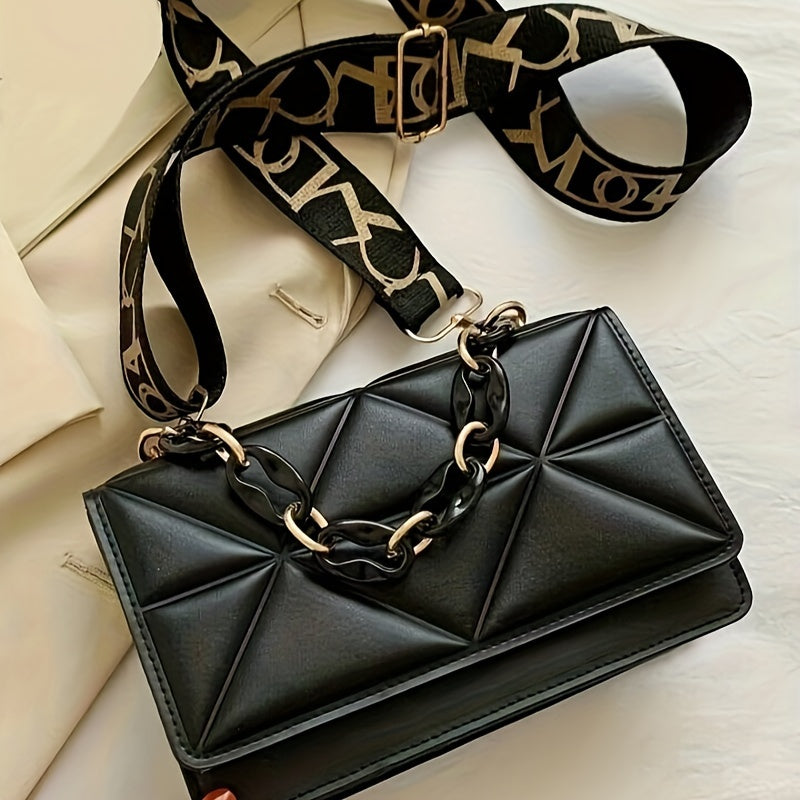 Mini Fashion Embossed Crossbody Bag, Trendy Flap Shoulder Bag, Women's Casual Handbag & Purse