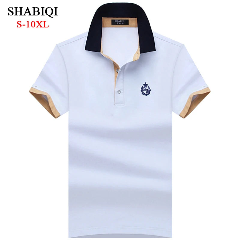 SHABIQI Classic Brand Men shirt Men Polo Shirt Men Short Sleeve Polos Shirt T Designer Polo Shirt Plus Size 6XL 7XL 8XL 9XL 10X