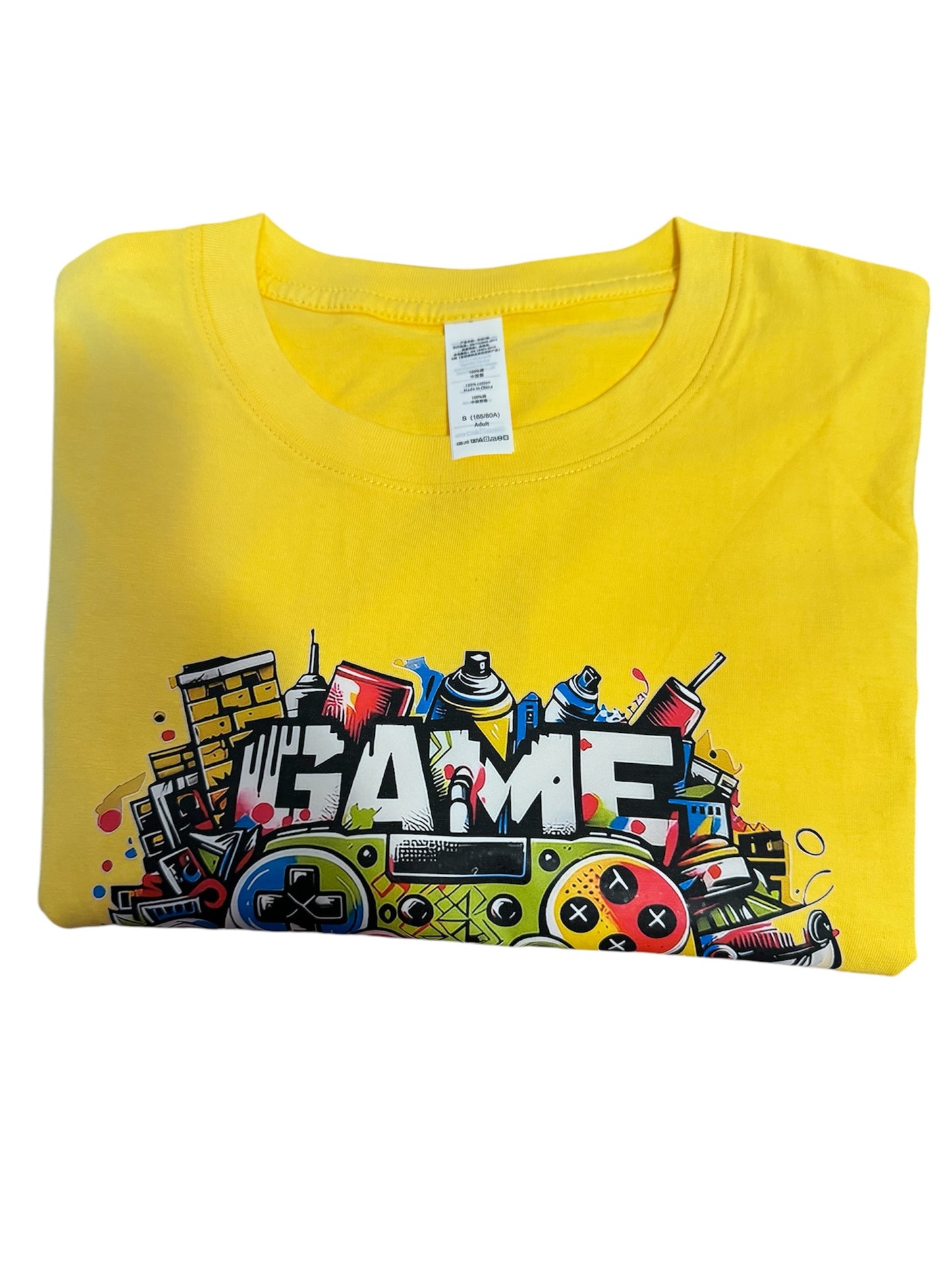 100% cotton men customised short sleeves t shirt with game over logo summer outfit