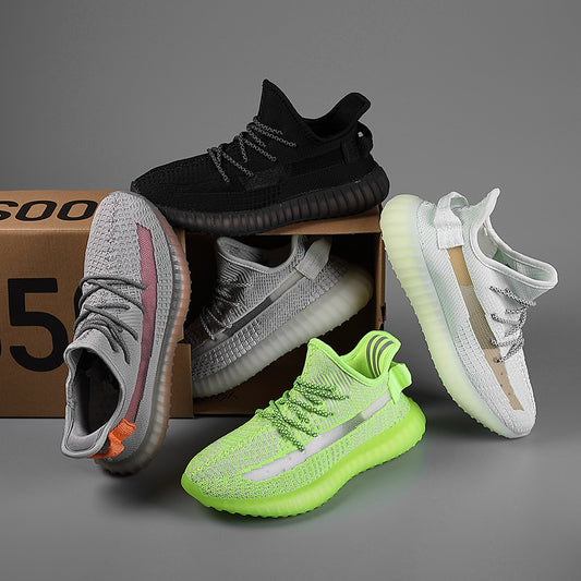 Coconut 350 flying sweater shoes couple spring night full star stride shoes really burst big men's Putian shoes