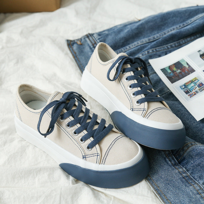 Vasibaen semi-gun shoes female summer 2021 new Hong Kong wind ULZZANG wild casual white shoes