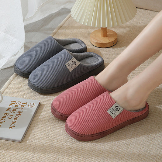 New warm cotton slippers female indoor household high-elastic soft home slippers couple new autumn winter cotton