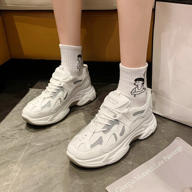 New Summer Super Hot Dad Shoes Network Popular Style Showcasing Feet for Girls' Casual Sports Shoes