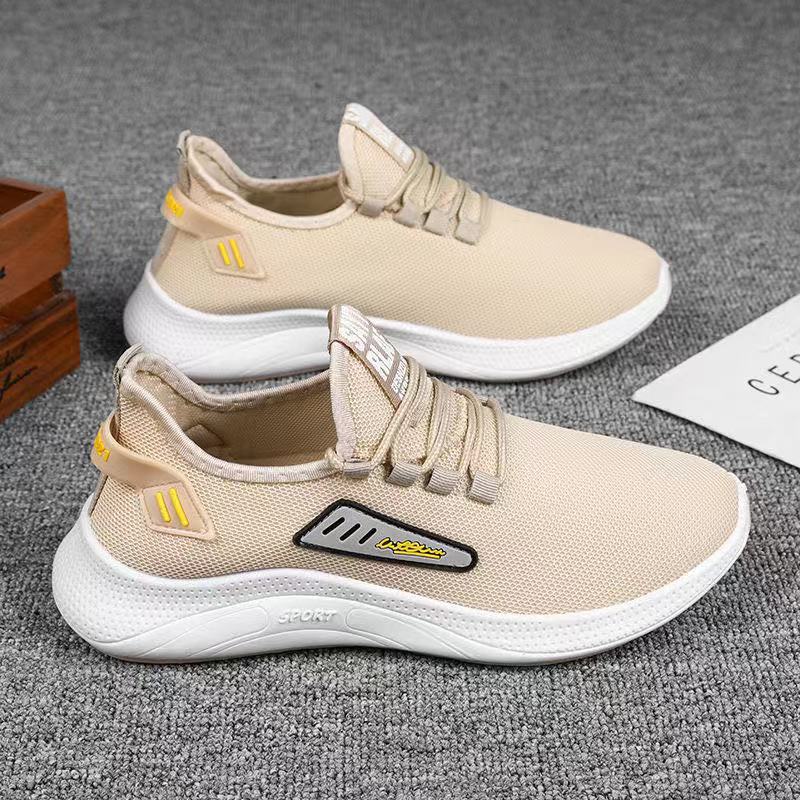 2021 cross-border summer shoes men's sports shoes breathable flying weaving casual low help INS trend coconut shoes men's shoes