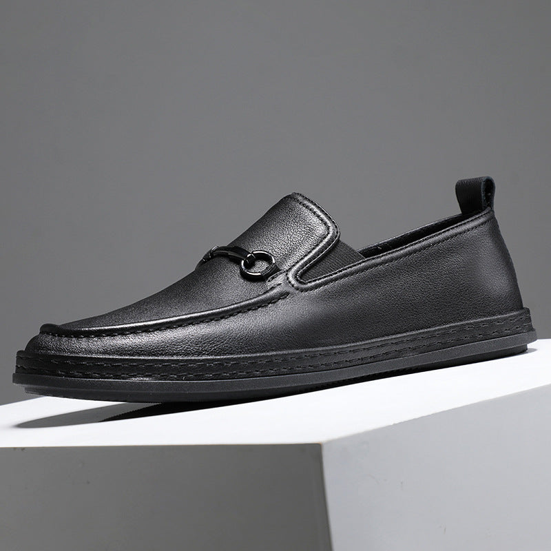 Men's shoes autumn 2021 new British business shoes men's soft bottom lazy shoes casual shoes men's lame peas beans shoes