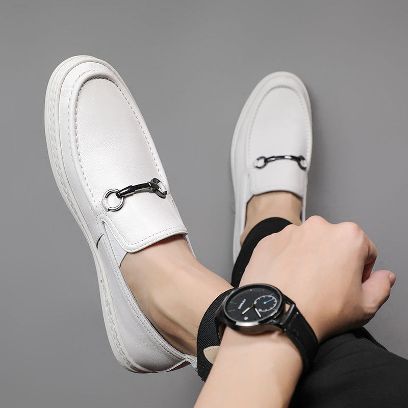 Men's shoes autumn 2021 new British business shoes men's soft bottom lazy shoes casual shoes men's lame peas beans shoes