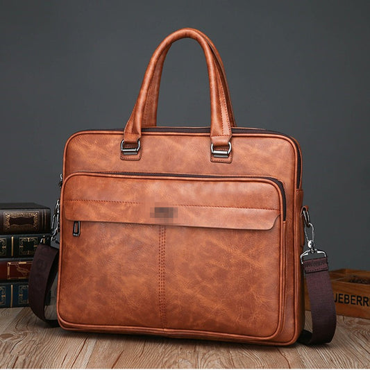 Cross-border men's bag shoulder bag men's Messenger bag 2021 new horizontal computer bag business commuter handbagged hair