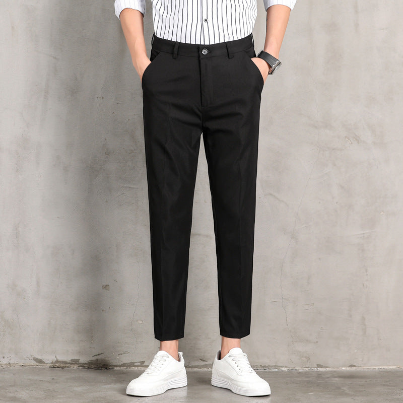 Suits Men's straight loose casual small foot nine pants summer Korean version of the trend business divestine Xiaoxi pants male