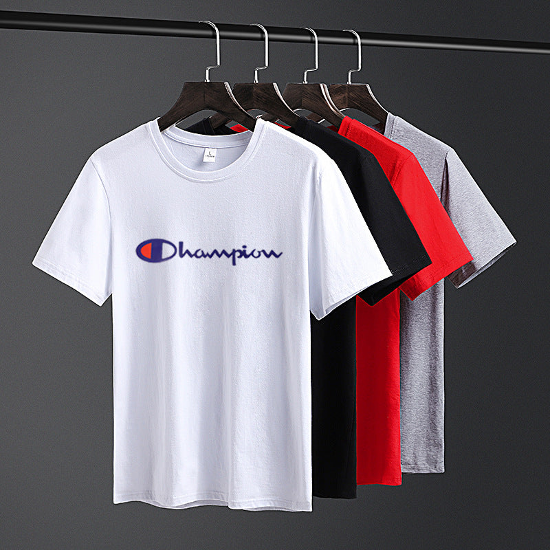 Men's short-sleeved t-shirt men's summer round neck half sleeve male T tide brand large size men's body shirt cotton bottoming shirt short-sleeved male