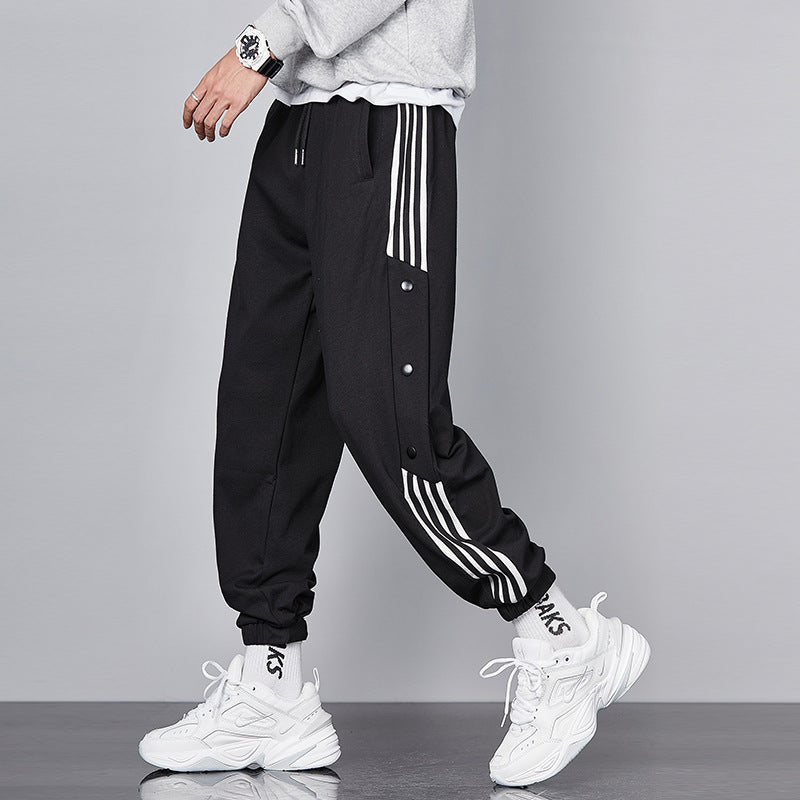 LKTM men's clothing #ins casual weaponi men's autumn new tide brand loose bundles foot slab basketball running sports pants