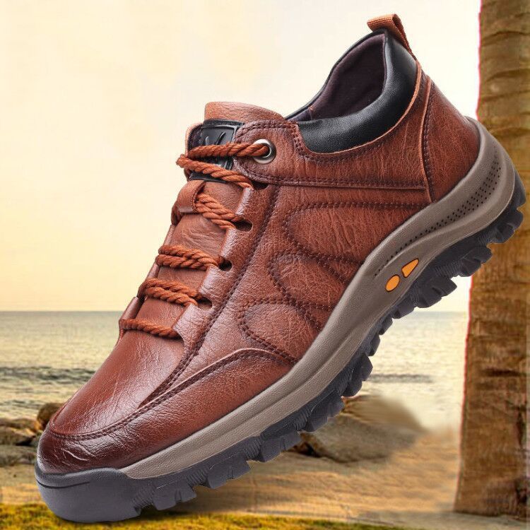 Men's casual business shoes men's outdoor sports hiking shoes waterproof anti-slip middle-aged father men's shoes one generation