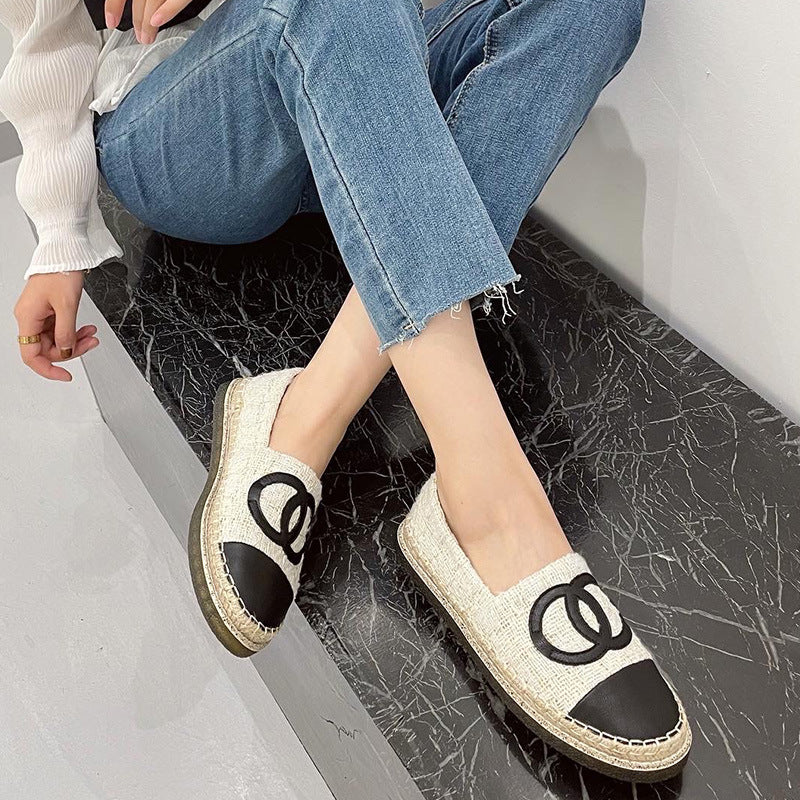 Korean version of Xiaofei female version of the fisherman shoes 2021 autumn new flat bull tendon foot women's shoes La Fu shoes