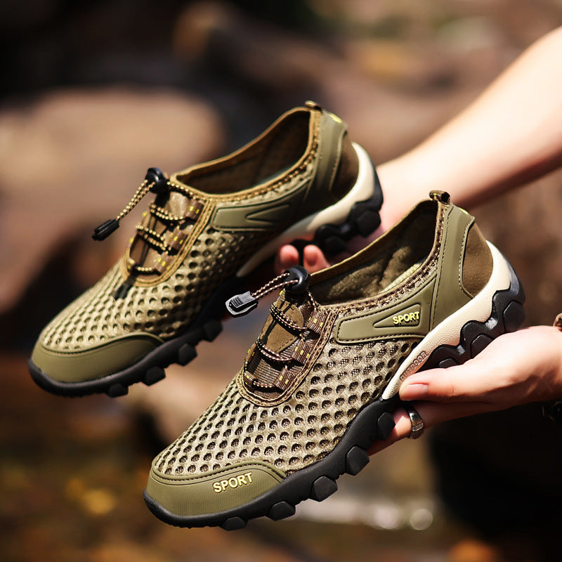 2021 breathable mesh shoes male, light fishing, water-related shoes, beaches, men, men, sports, casual shoes