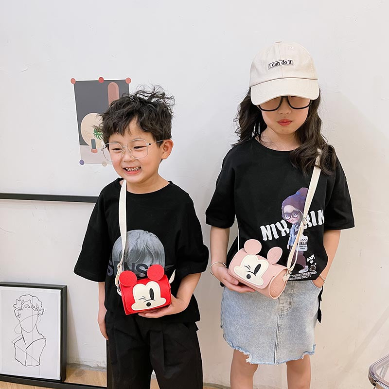 Korean version of the cartoon mouse bag fashion children's Messenger bag ore girl photo shoulder small bag child purse tide