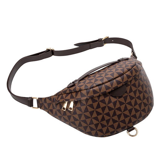 Big-name same style printed casual chest bag for men and women multi-functional outdoor sports mobile phone pockets men's fitness cycling bag