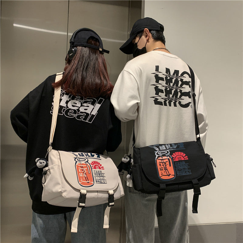 Japanese-haimbed high-capacity Messenger bag men's tide card tooling female students Korean version of the INS INS post