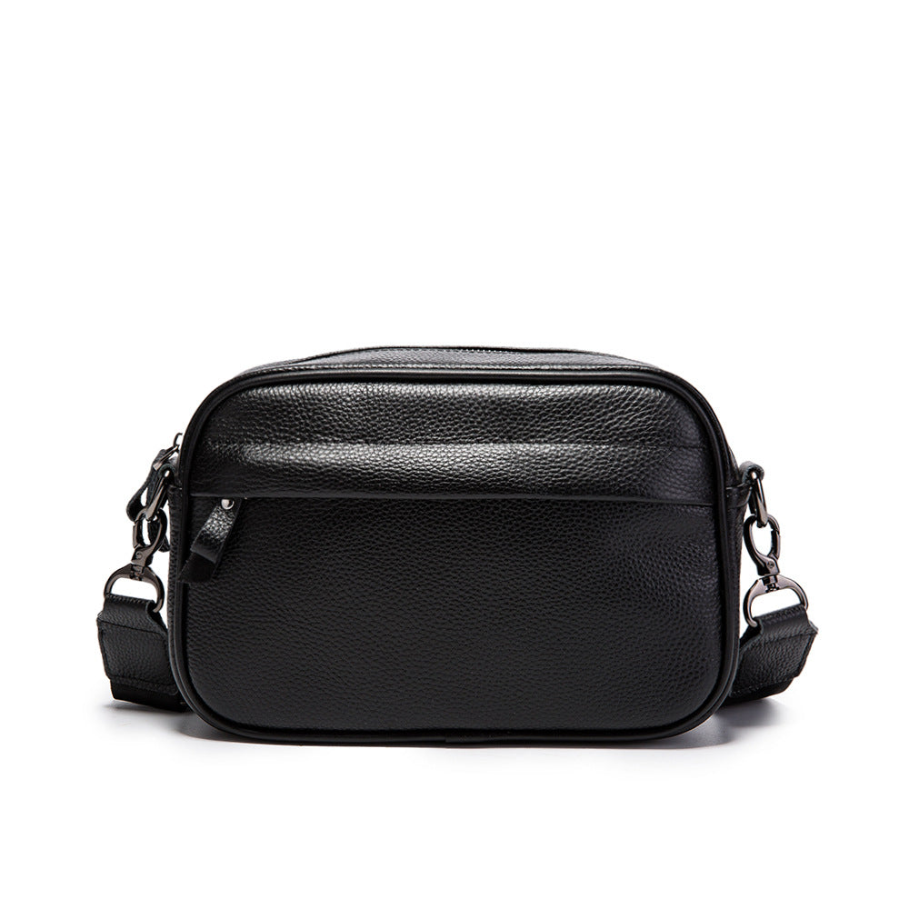 2020 spring new leather Korean version of the shoulder diagonal small chest bag trend version of the manufacturer wholesale men's men's bag