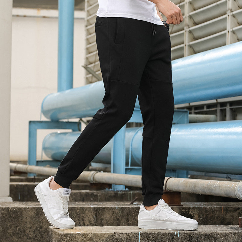 Sports pants men's loose straight spring cotton men's casual long pants fat plus fertilizer large size summer thin weeds