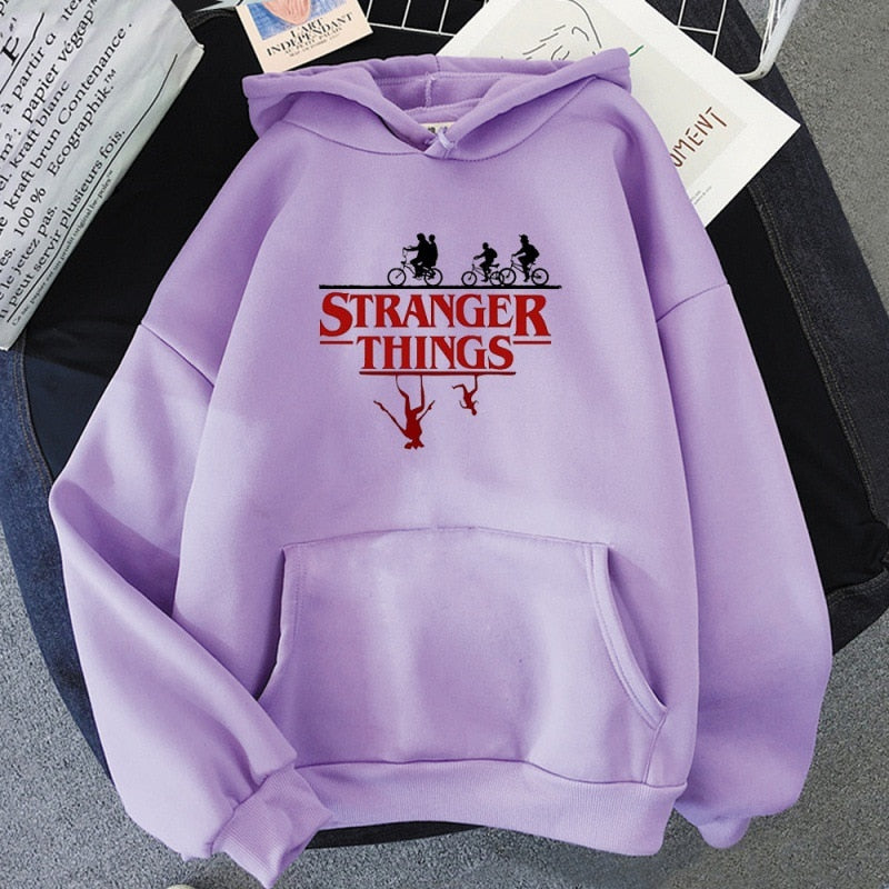 Harajuku Women Hoodies Stranger Things Graphic Oversized Sweatshirt Fashion Funny Anime Print Mens Hoodie Top Streetwear Clothes