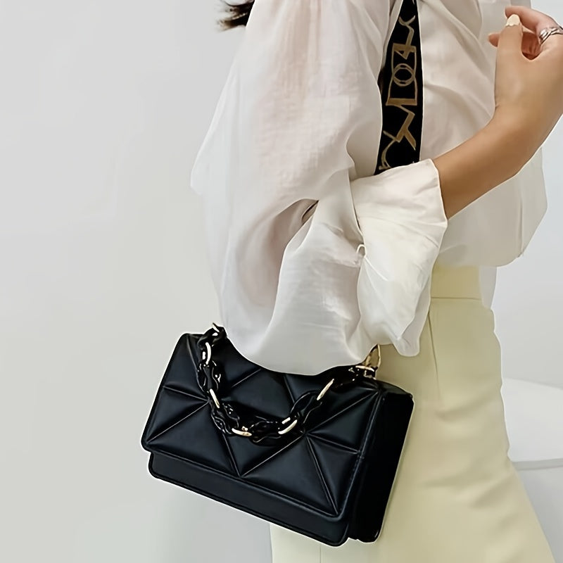 Mini Fashion Embossed Crossbody Bag, Trendy Flap Shoulder Bag, Women's Casual Handbag & Purse