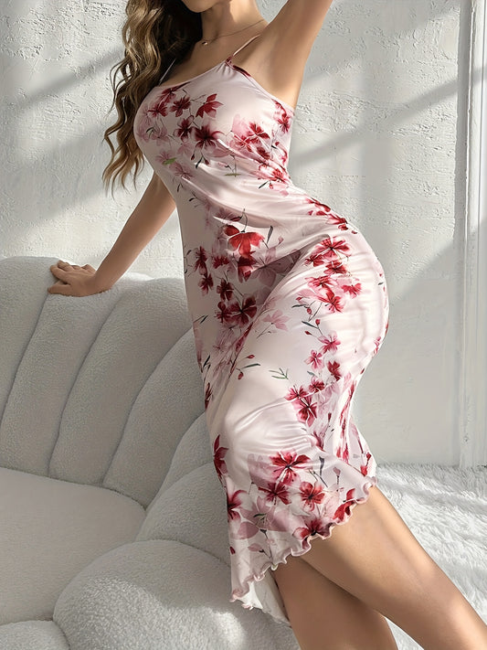 Floral Print Cami Dress, Elegant Sleeveless Dress For Spring & Summer, Women's Clothing