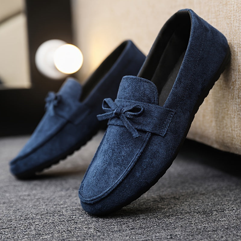 Men's Solid Casual Fabric Tassel Loafers, Breathable Lightweight Slip On Comfy Shoes For Outdoor Walking Driving, Men's Office Daily Footwear