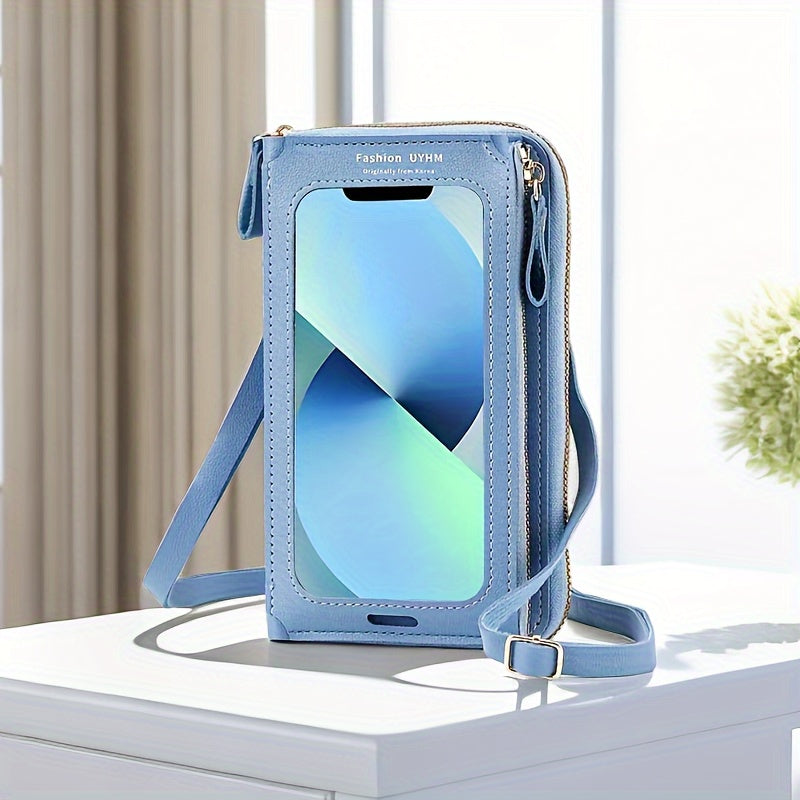 Trendy Touch Screen Phone Bag, All-Match Zipper Crossbody Bag, Women's Shoulder Bag